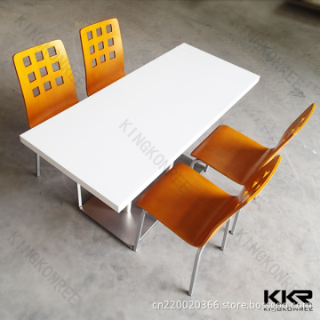 Resin White Small Marble Top Dining Table